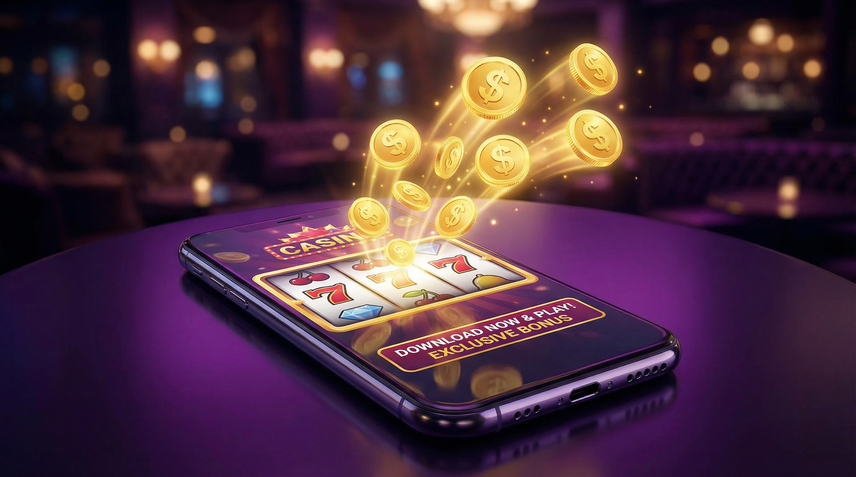 老虎机游戏手机APP界面展示